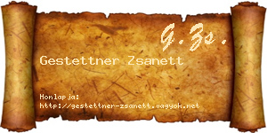 Gestettner Zsanett névjegykártya