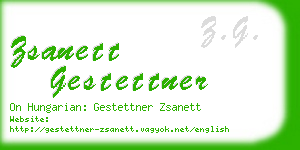 zsanett gestettner business card